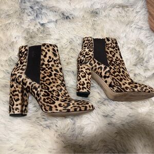 Leopard Print Ankle Boots